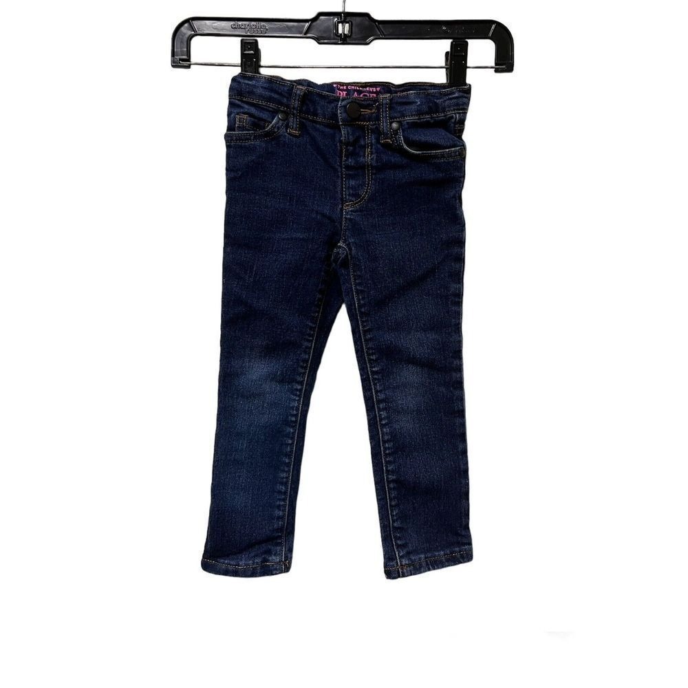 The Childrens Place Super Skinny Jeans‎ Dark Wash Blue Denim Kids 3T